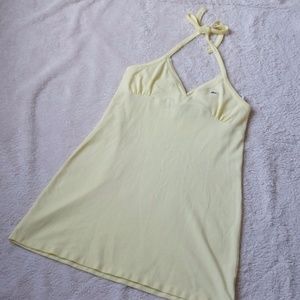 NEW LACOSTE YELLOW HALTER DRESS